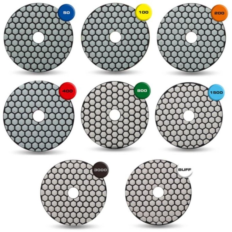 RUBI 4\" Dry Polishing Pads