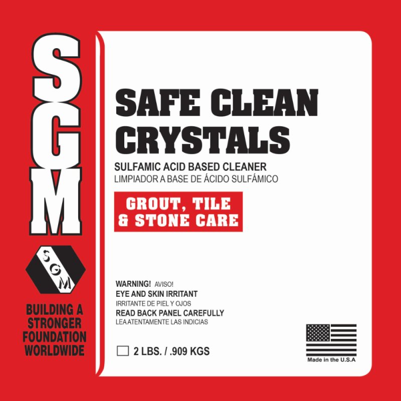 (image for) SGM Safe Clean Crystals Sulfamic Acid Based Cleaner - 2 Lb. Pail