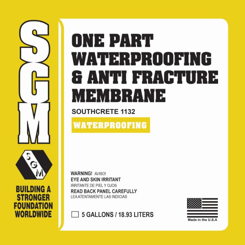 (image for) SGM SC1132 Southcrete 1132 One-Part Liquid Anti-Fracture & Waterproofing Membrane - 5 Gal.