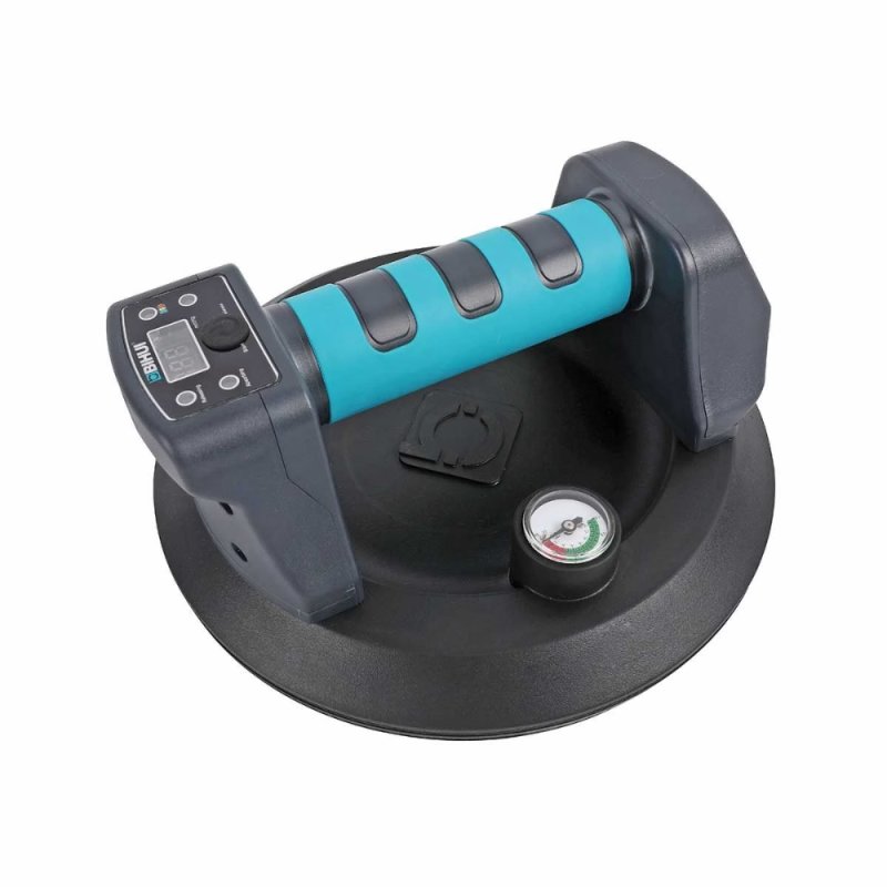 BIHUI SCBC8 Battery Vacuum Suction Cup w/ Gauge and Dual Monitoring System - 8\"