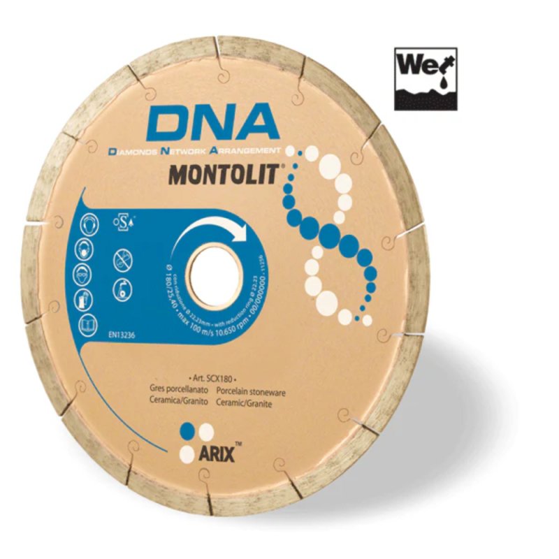 MONTOLIT SCX180 7\" Gold Line DNA SEGMENTED Rim Blade
