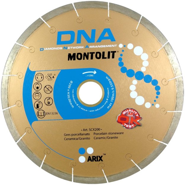 (image for) MONTOLIT SCX200 8" Gold Line DNA SEGMENTED Rim Blade