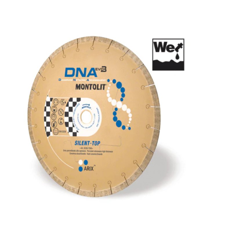 MONTOLIT SCXS-T300 12\" Gold Line DNA Silent Top SEGMENTED Rim Blade