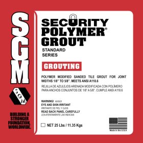 SGM Security Polymer Sanded Grout - 25 Lbs.
