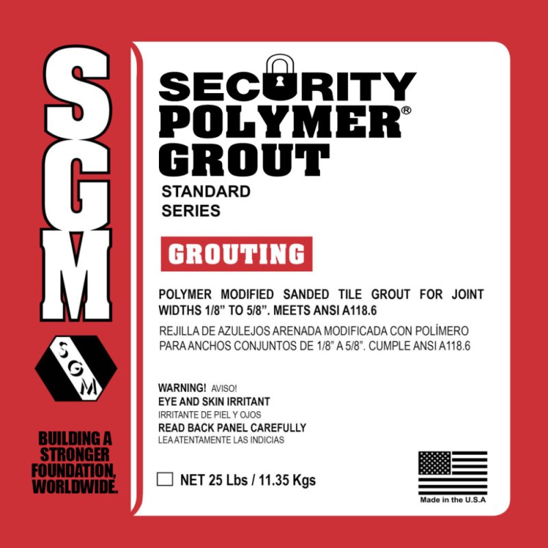 (image for) SGM Security Polymer Sanded Grout - 25 Lbs.