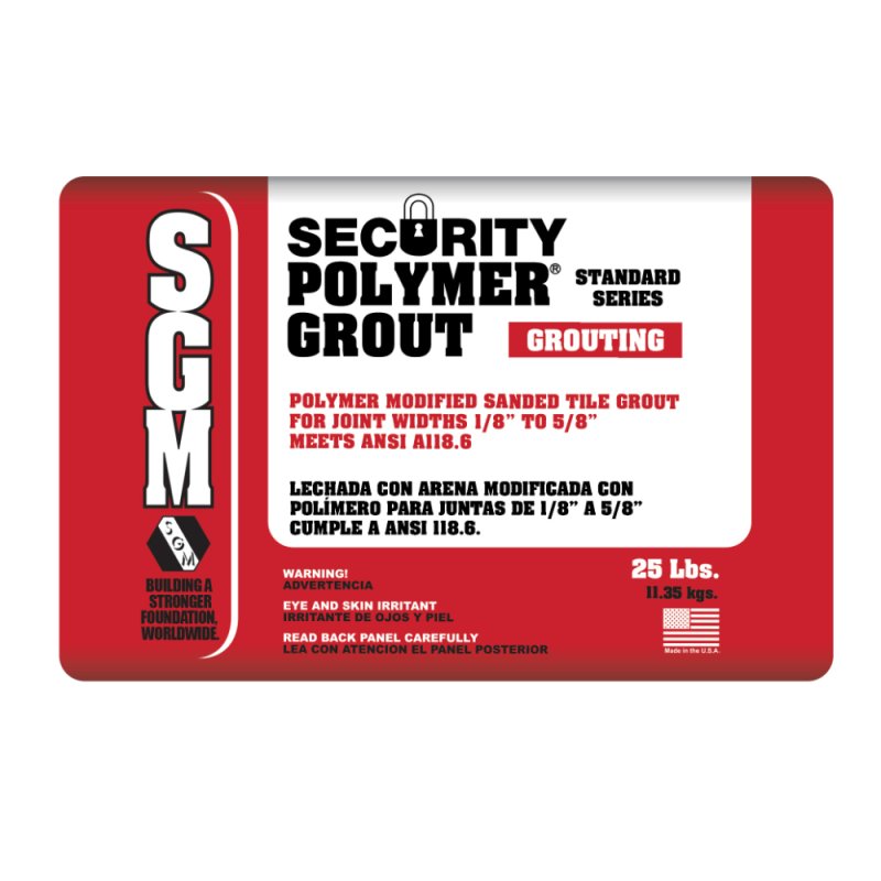 SGM Security Polymer Sanded Grout - 25 Lbs.