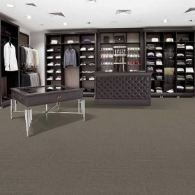 Next Floor Pinstripe 19.7" x 19.7" Solution-Dyed Twisted Polypropylene Carpet Tiles - Sequoia NF877002