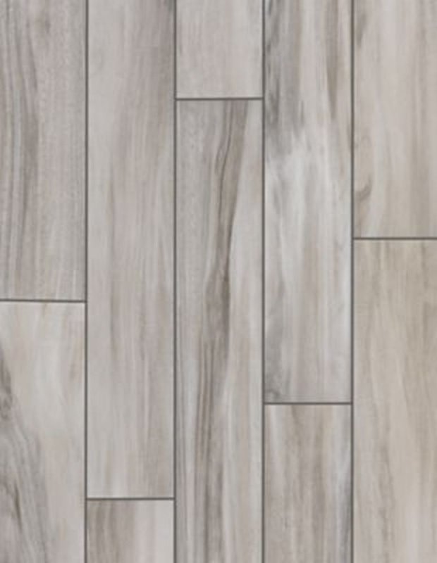 Langley 6" x 36" Glazed Porcelain Wood Look Floor Tile - Coastal Fog LL01 - Click Image to Close