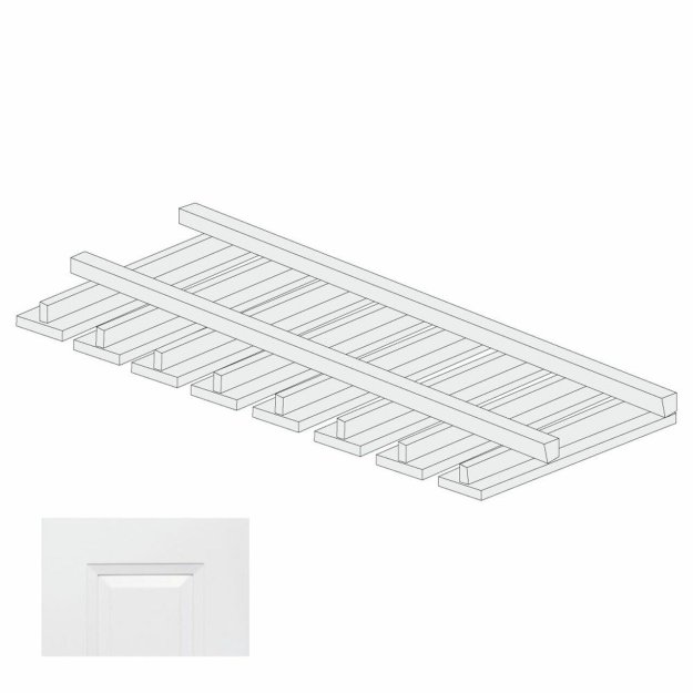 (image for) Aspen White 12" x 30" Stem Glass Holder - ASP-SGH