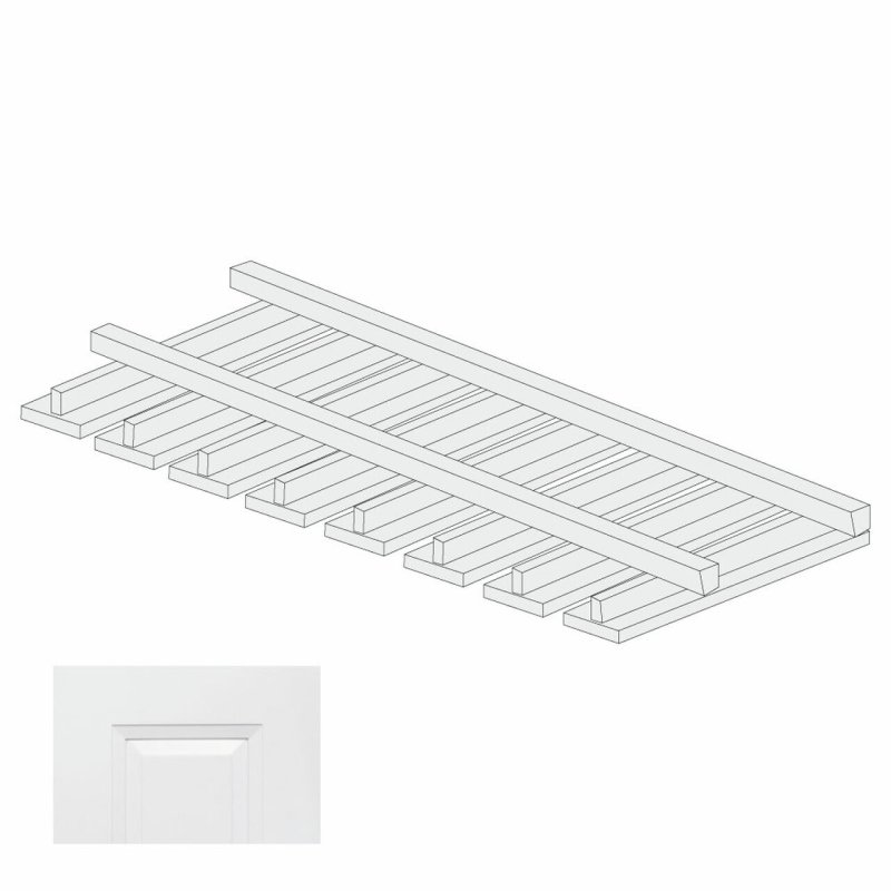 Aspen White 12" x 30" Stem Glass Holder - ASP-SGH - Click Image to Close