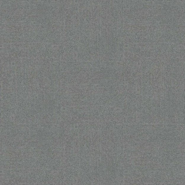 (image for) Next Floor Pinstripe 19.7\" x 19.7\" Solution-Dyed Twisted Polypropylene Carpet Tiles - Silver Coin NF877021