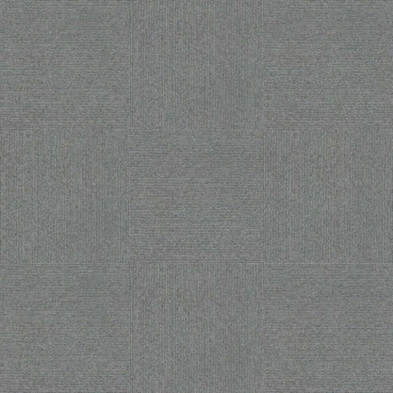 Next Floor Pinstripe 19.7\" x 19.7\" Solution-Dyed Twisted Polypropylene Carpet Tiles - Silver Coin NF877021