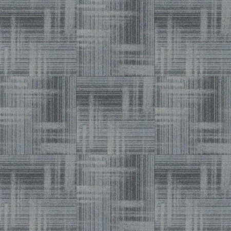 (image for) Next Floor Bandwidth 19.7" x 19.7" Solution-Dyed Nylon Carpet Tiles - Silver Lining NF883007