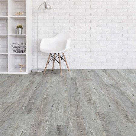 (image for) Next Floor Incredible 5.0 7" x 48" Rigid Click LVP- Silver Rustic Oak 525 203