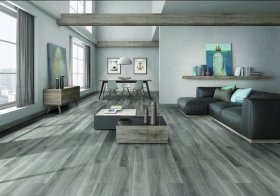 Maxxi Floors Aqua 8” x 48” Waterproof Surface Laminate Floor - SlateGrey Oak