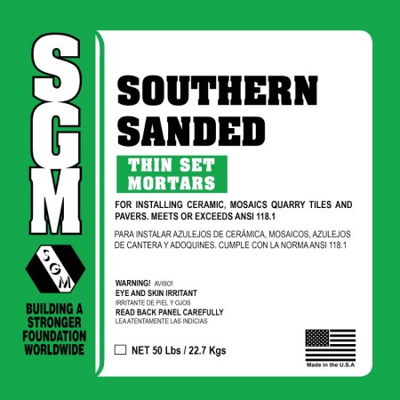 (image for) SGM 738 Southern Sanded Dry-Set Mortar 50 Lbs. - White