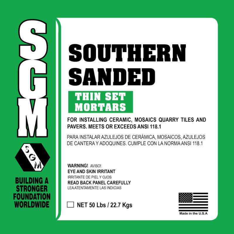 (image for) SGM 737 Southern Sanded Dry-Set Mortar 50 Lbs. - Gray