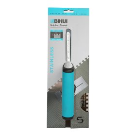 BIHUI PTSL06 Square Notch Trowel w/ Soft Grip - 1/4"