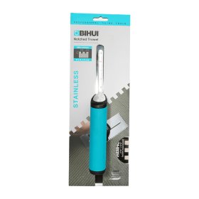 BIHUI PTSL08 Square Notch Trowel w/ Soft Grip - 5/16"