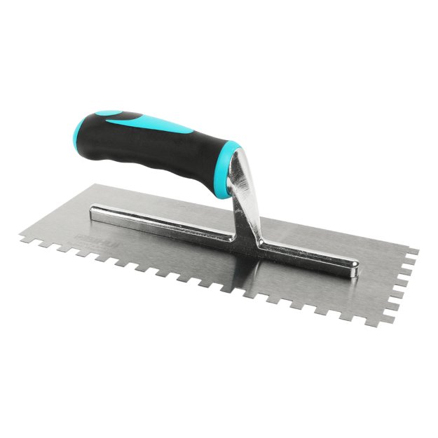(image for) BIHUI PTCB08 Square Notch Trowel w/ Soft Grip - 5/16"