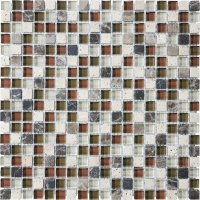 Stone Glass 5/8" x 5/8" Mosaic-Cabernet