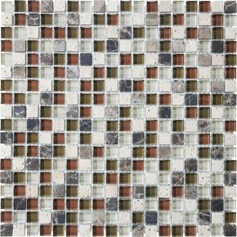 Stone Glass 5/8" x 5/8" Mosaic-Cabernet