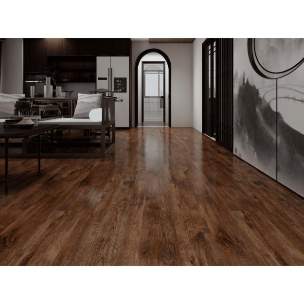 (image for) Resolve 5.0 Rigid Core SPC 7.2” x 48” Luxury Vinyl Plank - Whiskey Barrel TC464