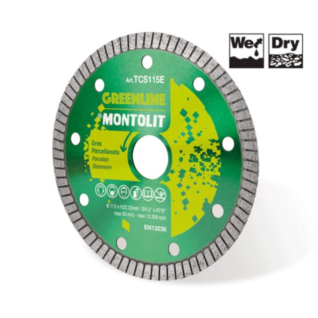(image for) MONTOLIT TCS125E 5" Green Line Basic Continuous Rim Blade