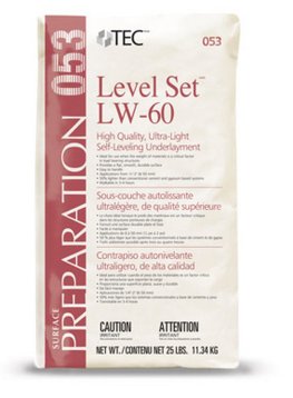 TEC 053 Level Set LW-60, Ultra-Lightweight Self-Leveling Underlayment - 25 Lb. Bag