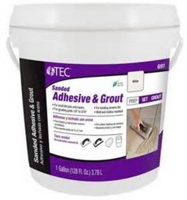 TEC 691 Sanded Adhesive & Grout White - 1 Gal. Pail