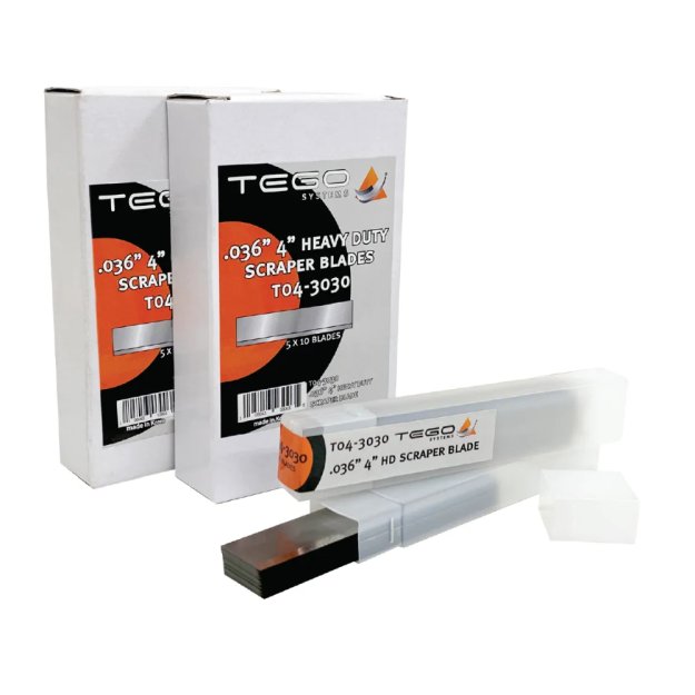 (image for) TEGO T04-3030 4″ Heavy-Duty Scraper Blades - 10 Pack