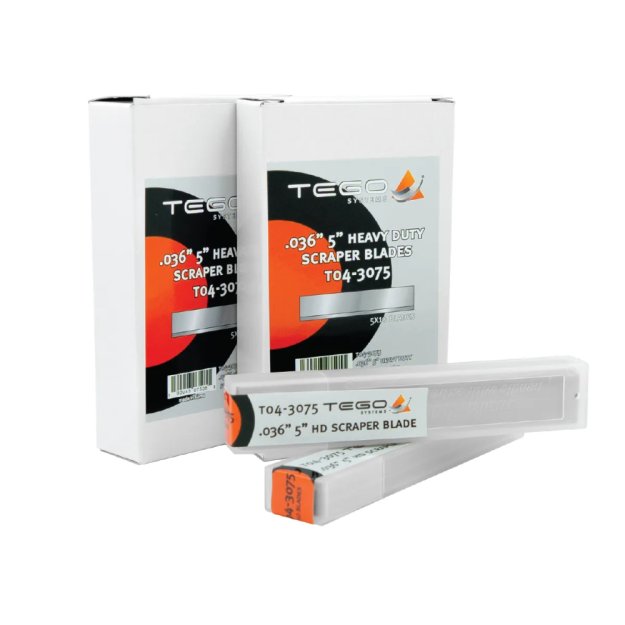 (image for) TEGO T04-3075 5″ Heavy-Duty Scraper Blades - 10 Pack