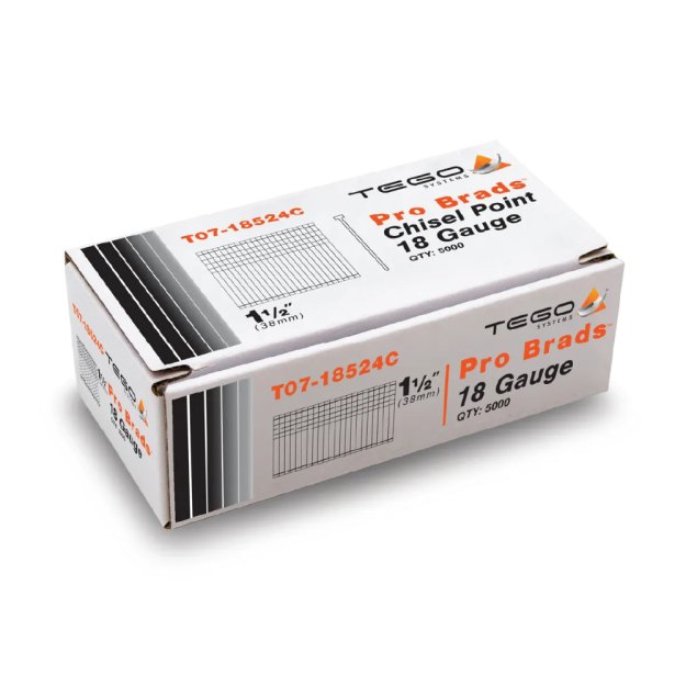 (image for) TEGO T07-18524C 1-1/2″ Pro Brads - 5000 Box