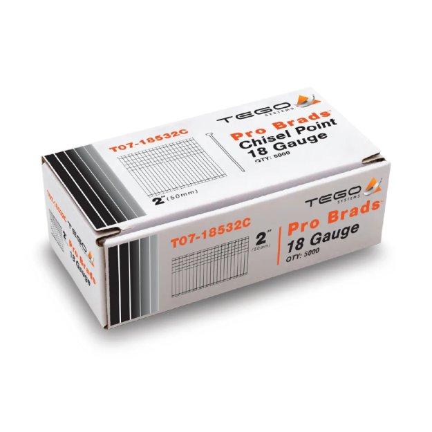 (image for) TEGO T07-18532C 2″ Pro Brads - 5000 Box