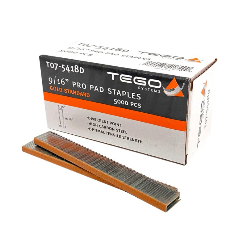 TEGO T07-5418D 9/16″ Pro Carpet Staples - 5000 Box