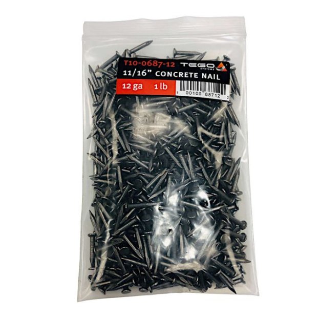 (image for) TEGO T10-0687-12 11/16″ 12Ga. Concrete Nails - 1 lb.