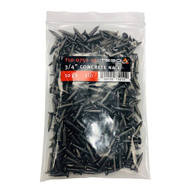 (image for) TEGO T10-0750-10 3/4" 10Ga. Concrete Nails - 1 lb.