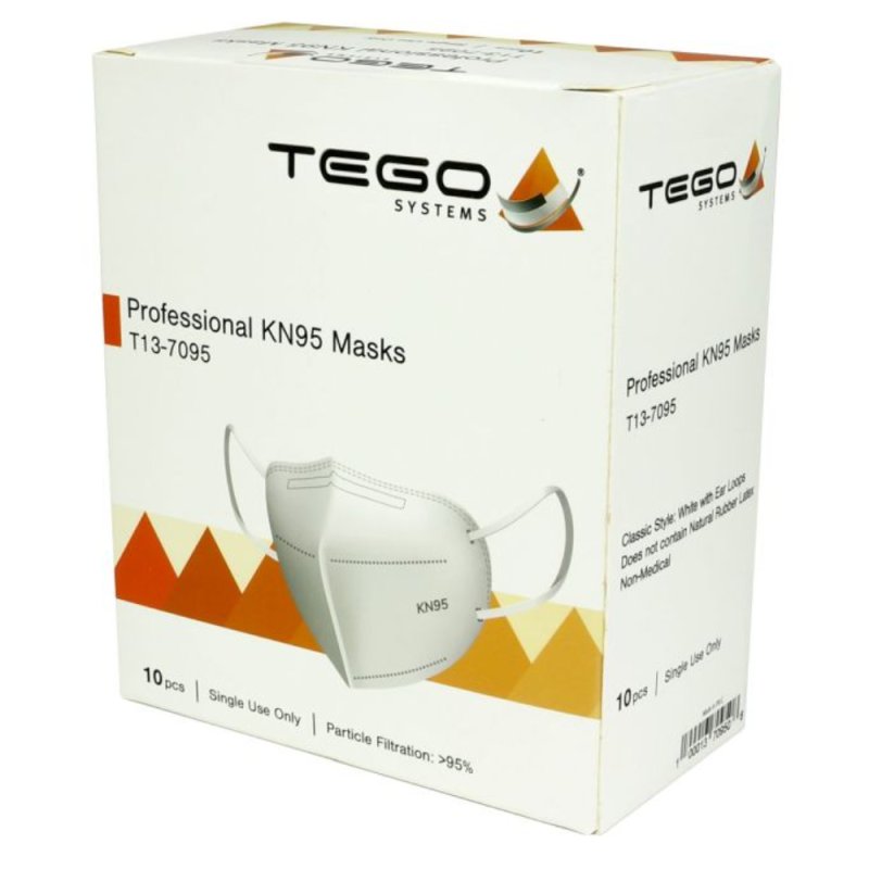 (image for) TEGO T13-7095 Professional KN95 Masks - 10 Pack