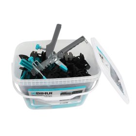BIHUI BWSK1 1/32" (1mm) Tile Leveling Starter Kit - 100 Spacers and Wedges