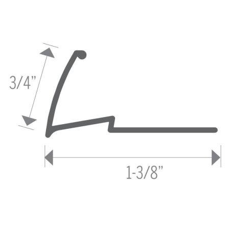 (image for) MD PRO 3/4″ Multi-Purpose Aluminum Tapdown - Hammered Titanium ( HTI )