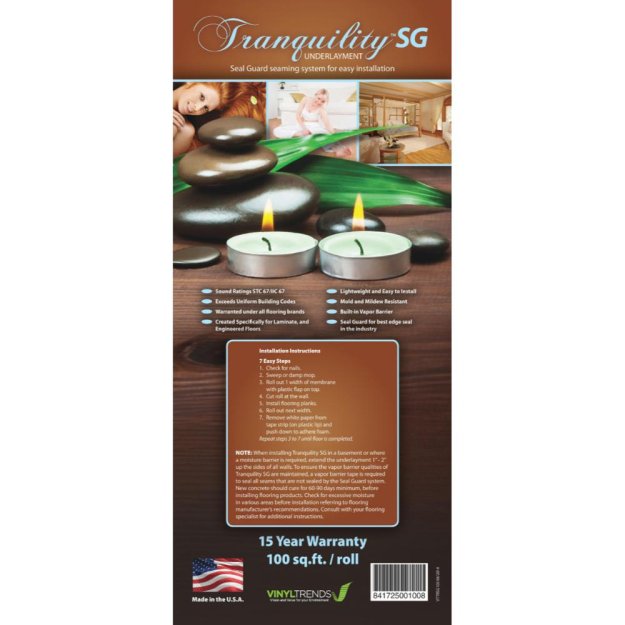 (image for) Vinyl Trends Tranquility SG Premium Underlayment - TQSG100O