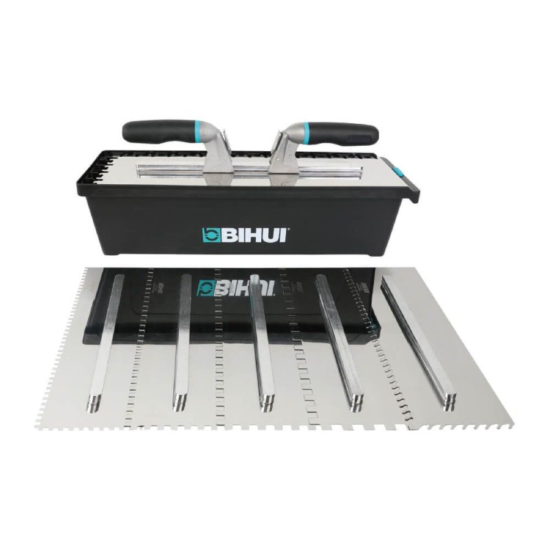 BIHUI PTSJK9 Switchable Jumbo Notched Trowel Set - 9 Pieces