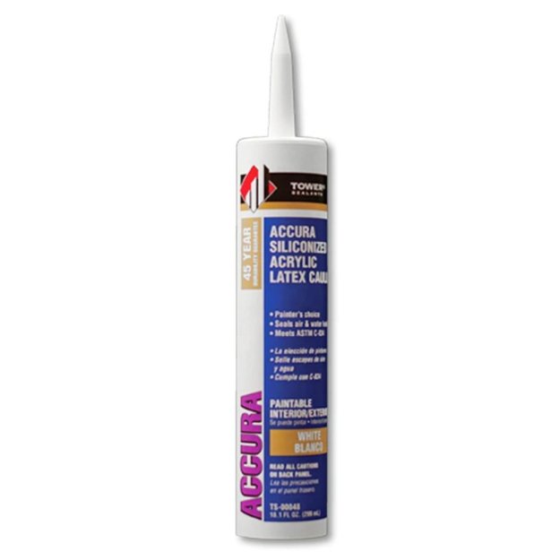 (image for) Tower Sealants TS-00048 Accura 10.1 oz. Acrylic Latex Caulk - White