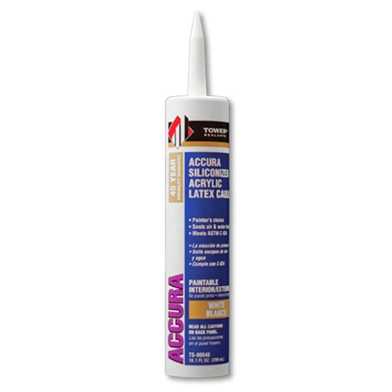 Tower Sealants TS-00048 Accura 10.1 oz. Acrylic Latex Caulk - White