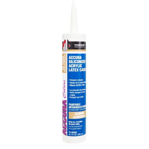 (image for) Tower Sealants TS-00086 Accura 10.1 oz. Acrylic Latex Caulk - Almond