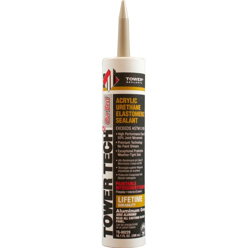 Tower Sealants TS-00220 Tower Tech 10.1 oz. Modified Acrylic Urethane Sealant - Aluminum Gray