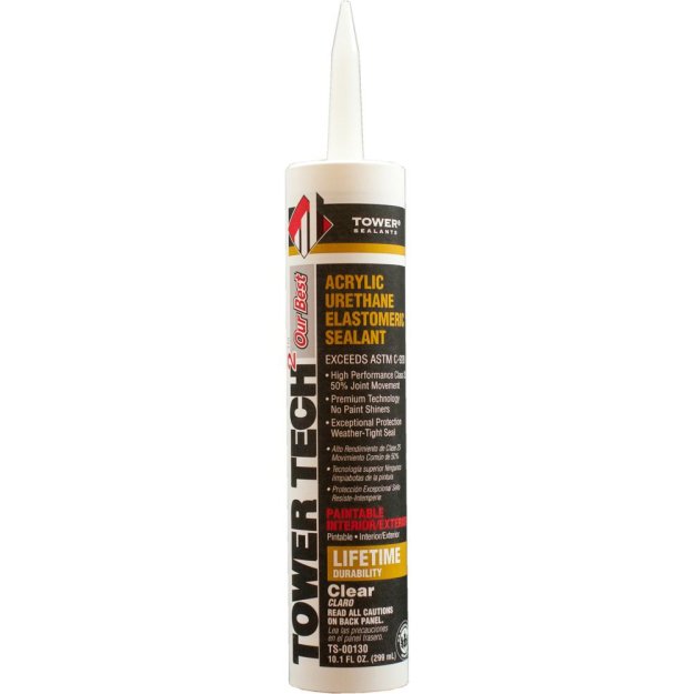 (image for) Tower Sealants TS-00130 Tower Tech 10.1 oz. Modified Acrylic Urethane Sealant - Clear