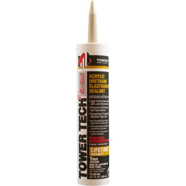 (image for) Tower Sealants TS-00194 Tower Tech 10.1 oz. Modified Acrylic Urethane Sealant - Tan