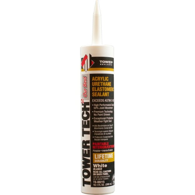 (image for) Tower Sealants TS-00215 Tower Tech 10.1 oz. Modified Acrylic Urethane Sealant - White