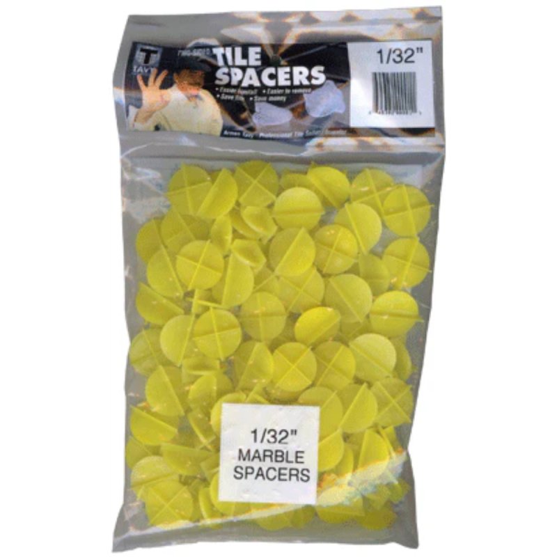 (image for) TAVY TTS-132 1/32" Yellow Spacers - 100 Bag